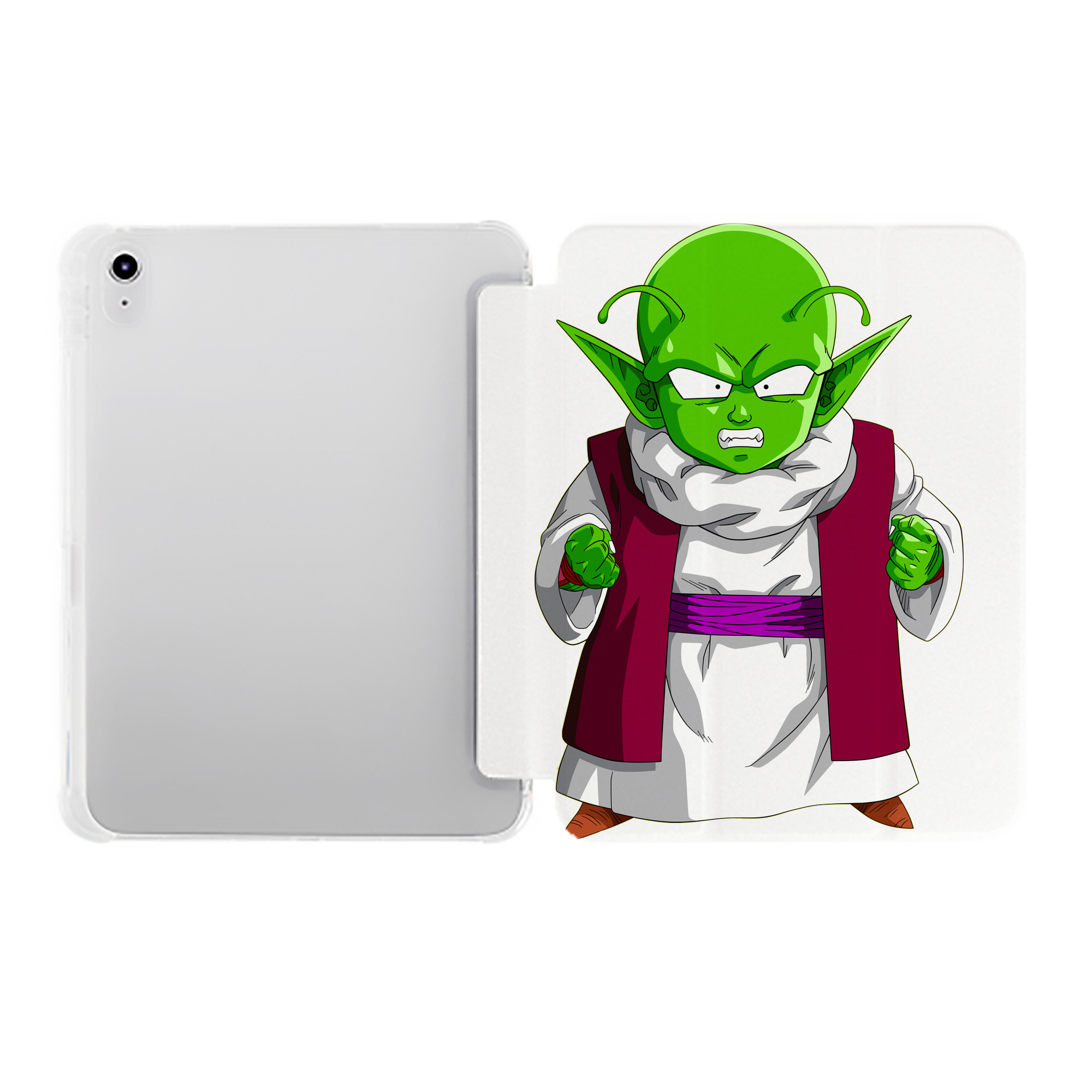 （画像用） ドラゴンボール ピッコロ DRAGON BALL Piccolo IPad ケース ペン収納付き 三つ折りスタンド PUレザー×シリコン 対応機種9.5/10.5/10.9インチ